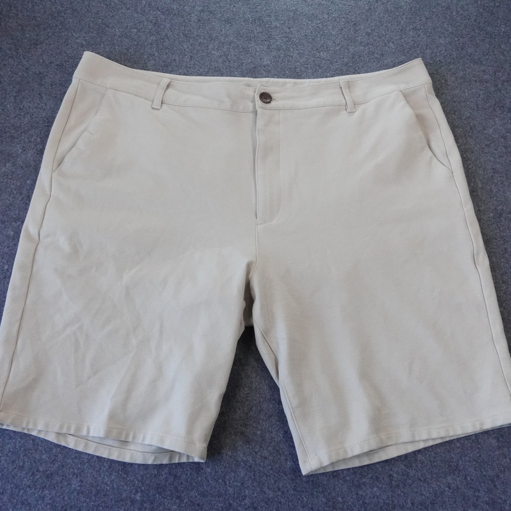 True Classic Mens Khaki Chino Shorts Size 42 Tan Stretch Performance Golf Casual